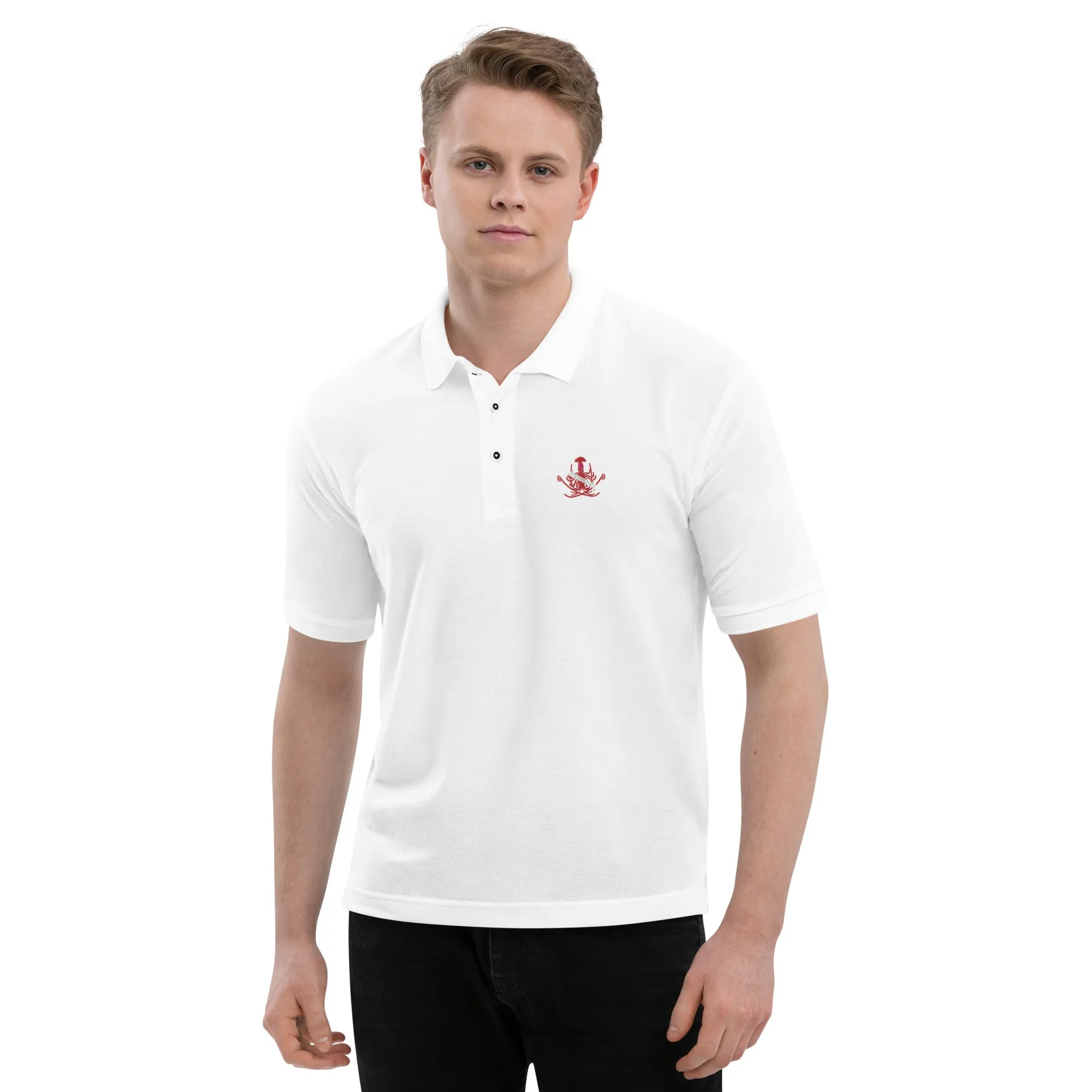 Men's Premium Polo - Scuba Lobster