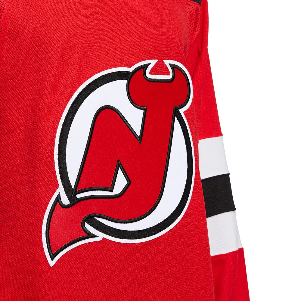 NEW JERSEY DEVILS ADIDAS ADIZERO PRIMEGREEN AUTHENTIC RED HOME JERSEY