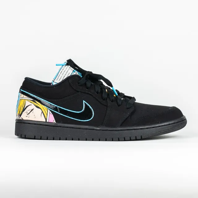 Nike Air Jordan 1 Low Black Custom 'Miami v1 Nights' Edition