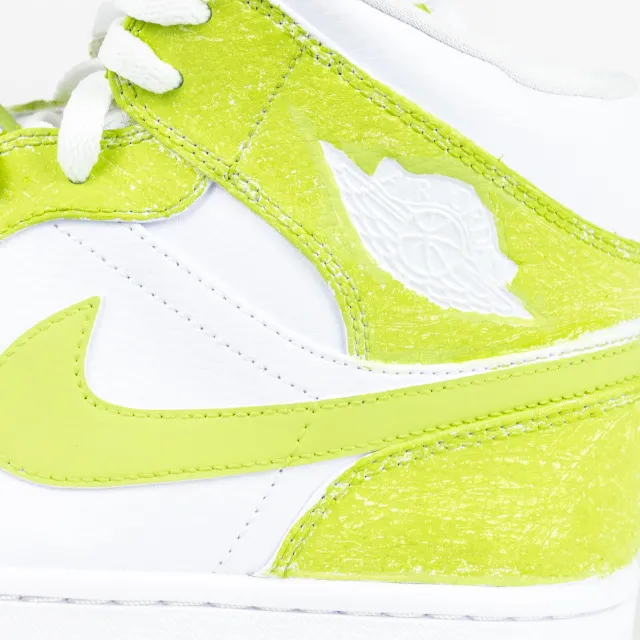 Nike Air Jordan 1 Mid Custom 'Keylime Sponge' Edition