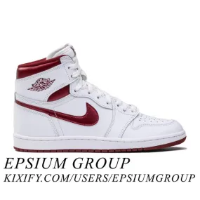 Nike air jordan 1 retro high '85 og (metallic burgundy/ white/ team red/ white) men us 8-13 bq4422-161