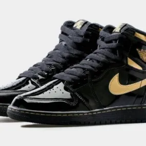 Nike air jordan 1 retro high og metallic gold (gs) 575441-