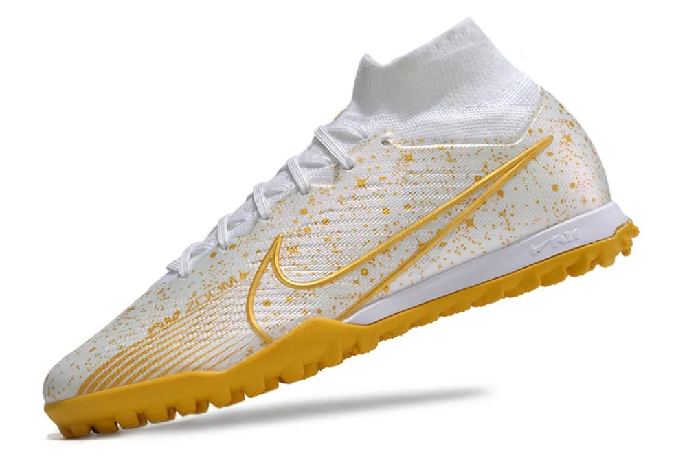 Nike Air Zoom Mercurial Superfly 9 Elite Turf - White/Gold/Yellow