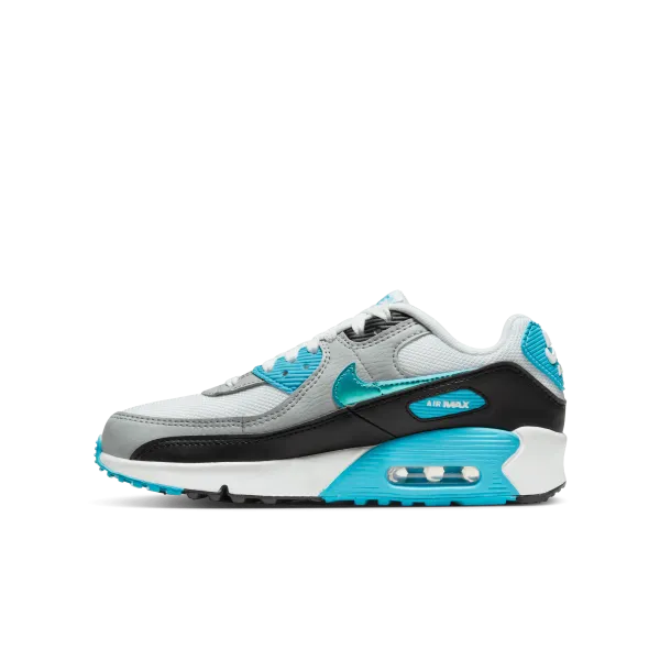 Nike - Boy - GS Air Max 90 - White/Blue Lightning