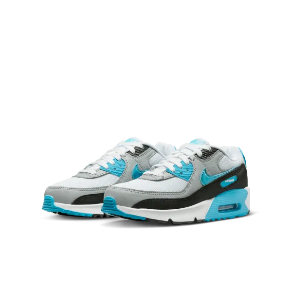 Nike - Boy - GS Air Max 90 - White/Blue Lightning