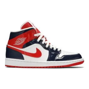 Nike women's air jordan 1 mid (champ colors/ midnight navy/ university red) sizes 5-12 dj5984-400