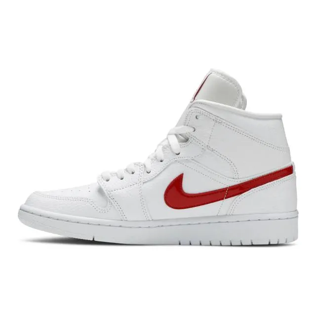 Nike women's air jordan 1 mid (white university red/ white/ university red) sizes 5-12 bq6472-106