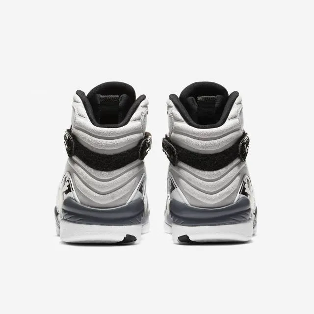 Nike women's air jordan 8 retro (white burgundy/ black/ grey