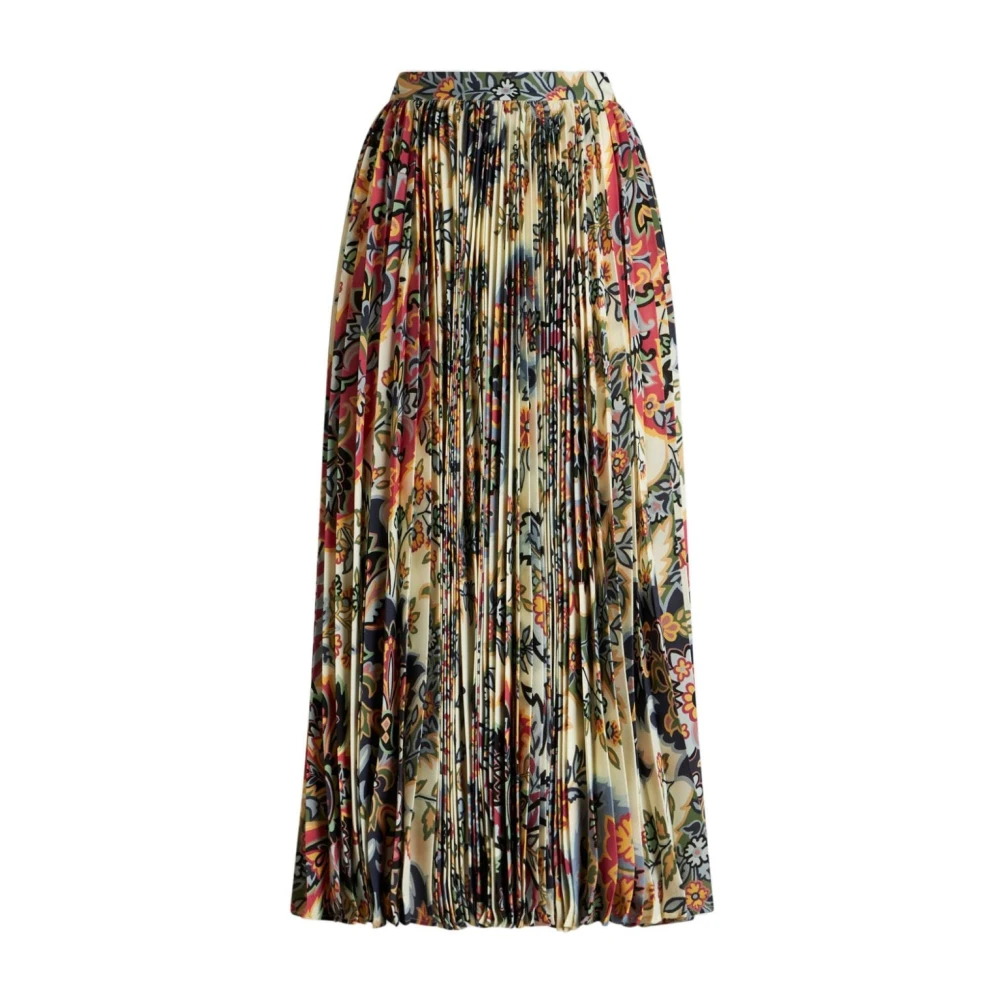 Paisley Print Pleated Skirt