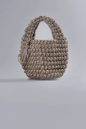 Popcorn Basket Bag Beige