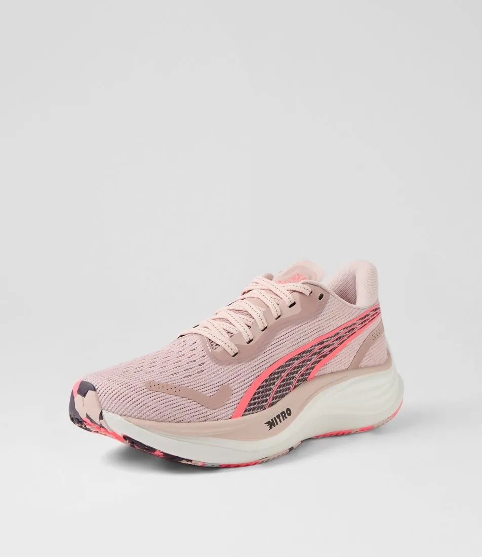 PUMA 310116 Velocity Nitro3 H Mauve Mist Sunset Glow Mesh Sneakers