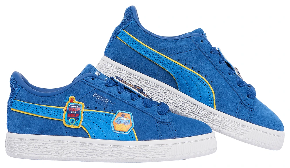 PUMA Boys Suede Paw Patrol Chase - Boys' Preschool Shoes Clyde Royal/Racing Blue/Pele Yellow