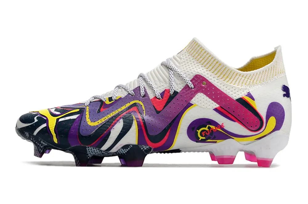 Puma Future Ultimate FG/AG Creativity - White/Team Violet/Fluro Yellow