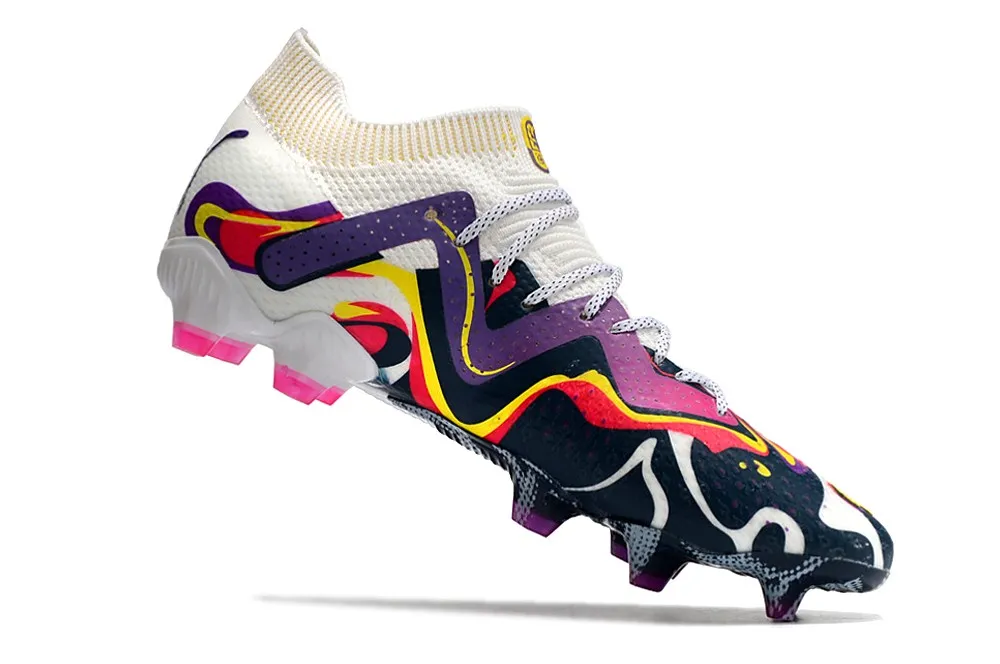 Puma Future Ultimate FG/AG Creativity - White/Team Violet/Fluro Yellow