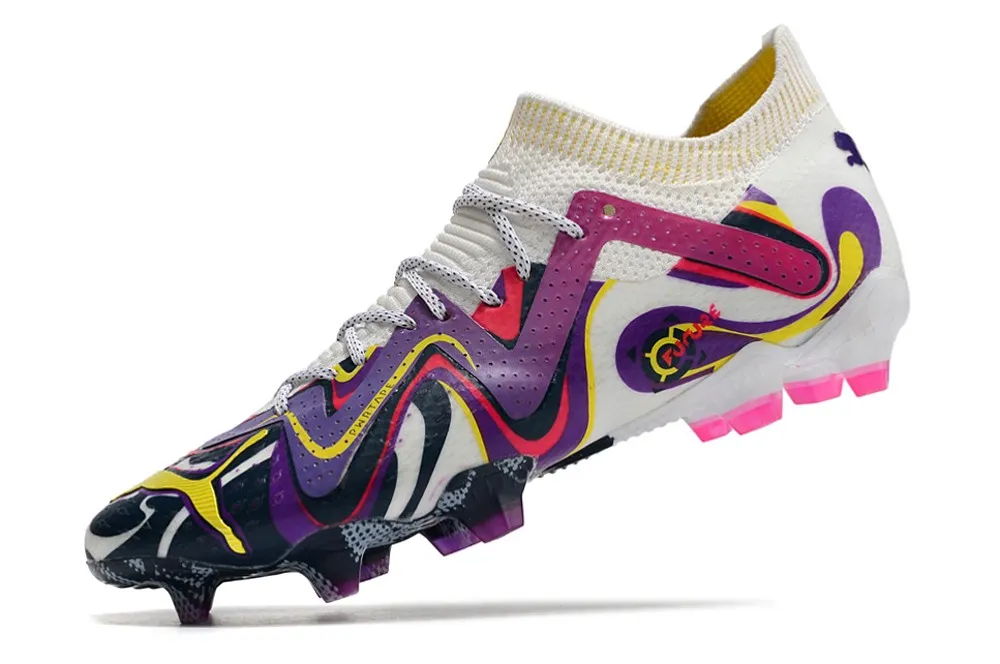 Puma Future Ultimate FG/AG Creativity - White/Team Violet/Fluro Yellow