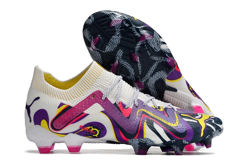 Puma Future Ultimate FG/AG Creativity - White/Team Violet/Fluro Yellow