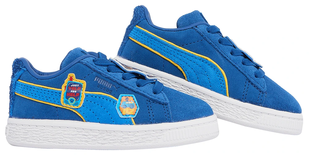 PUMA Girls Suede Paw Patrol Chase AC - Girls' Toddler Shoes Clyde Royal/Racing Blue/Pele Yellow