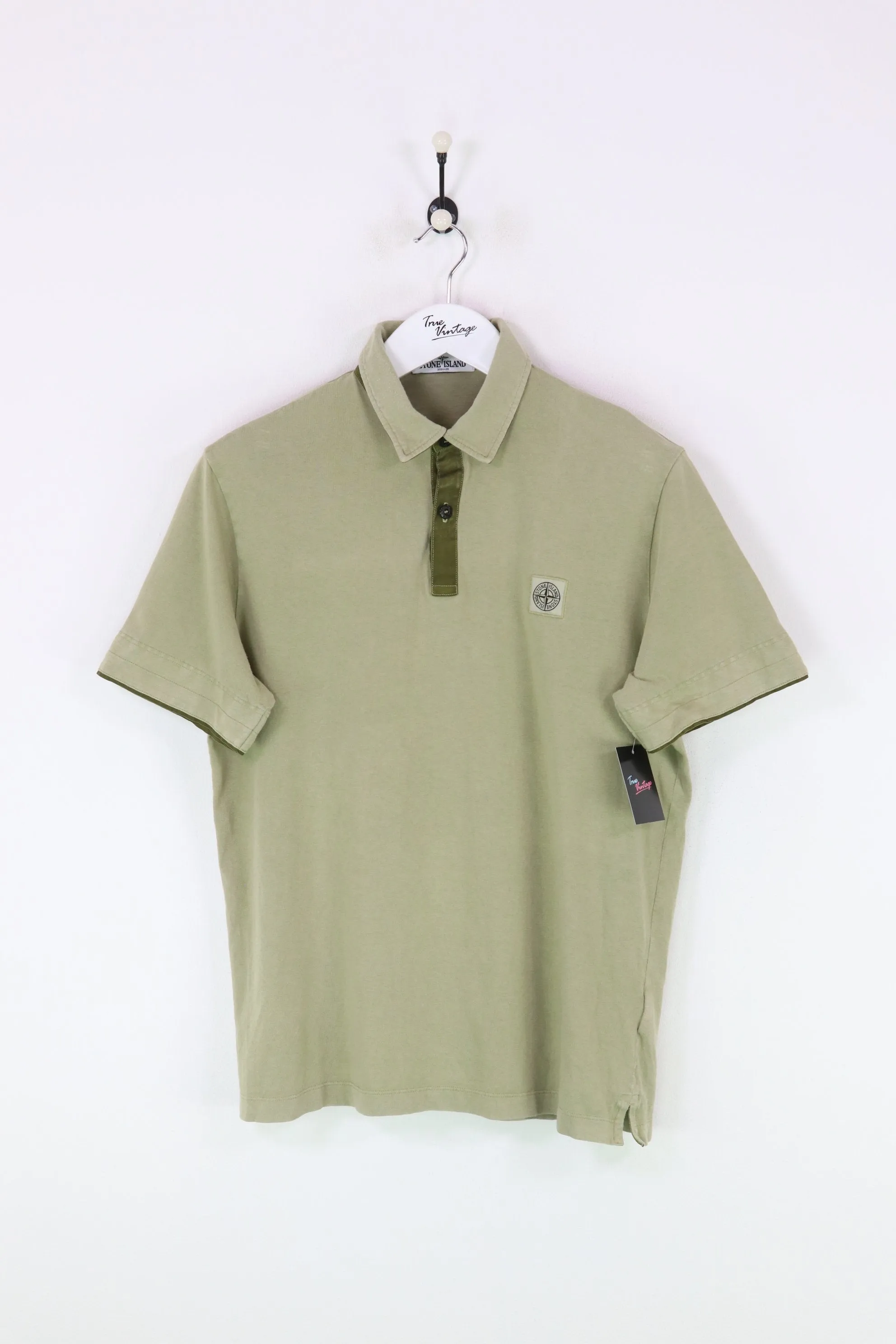 Stone Island Polo Shirt Green Large