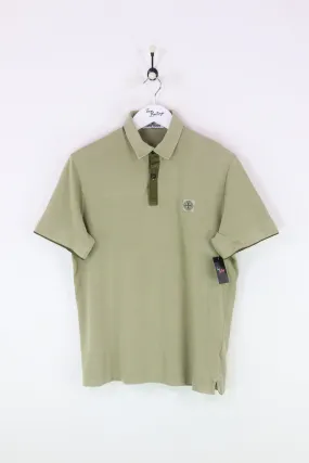 Stone Island Polo Shirt Green Large