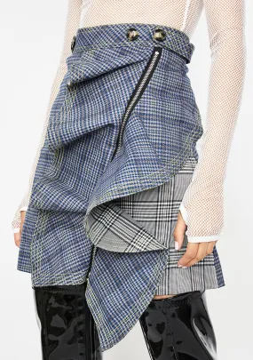 Style Maven Plaid Skirt-