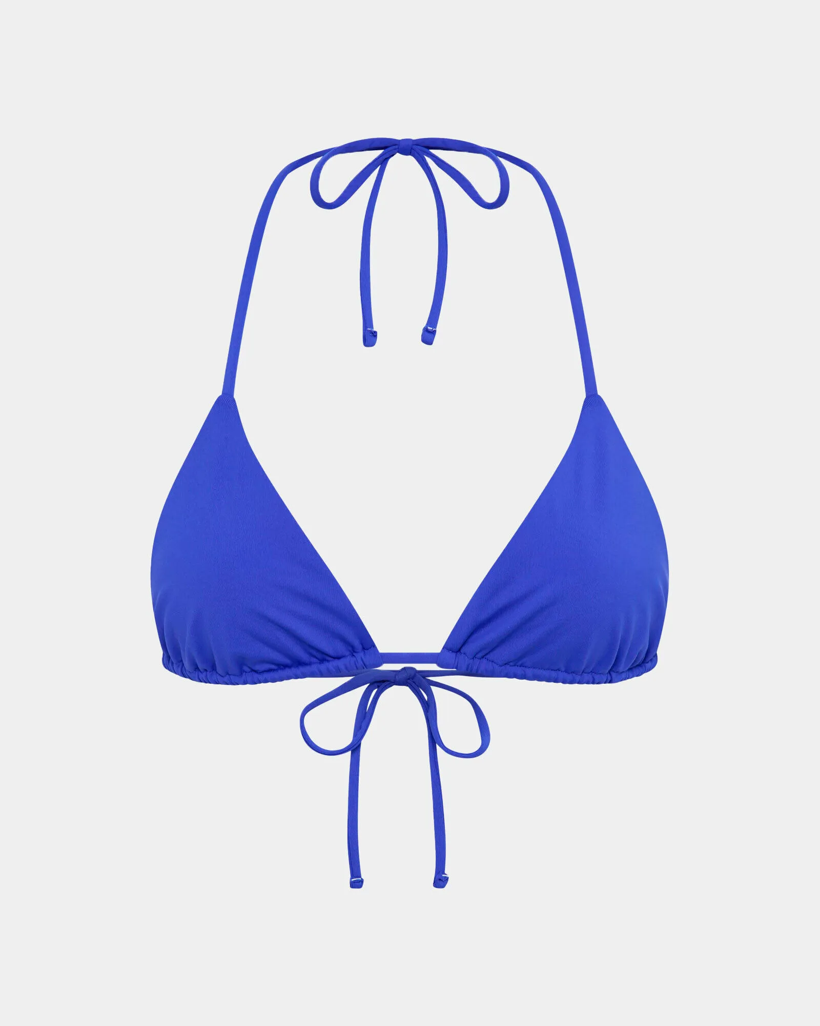 Subtitled Halter Bikini Top in Cobalt Blue