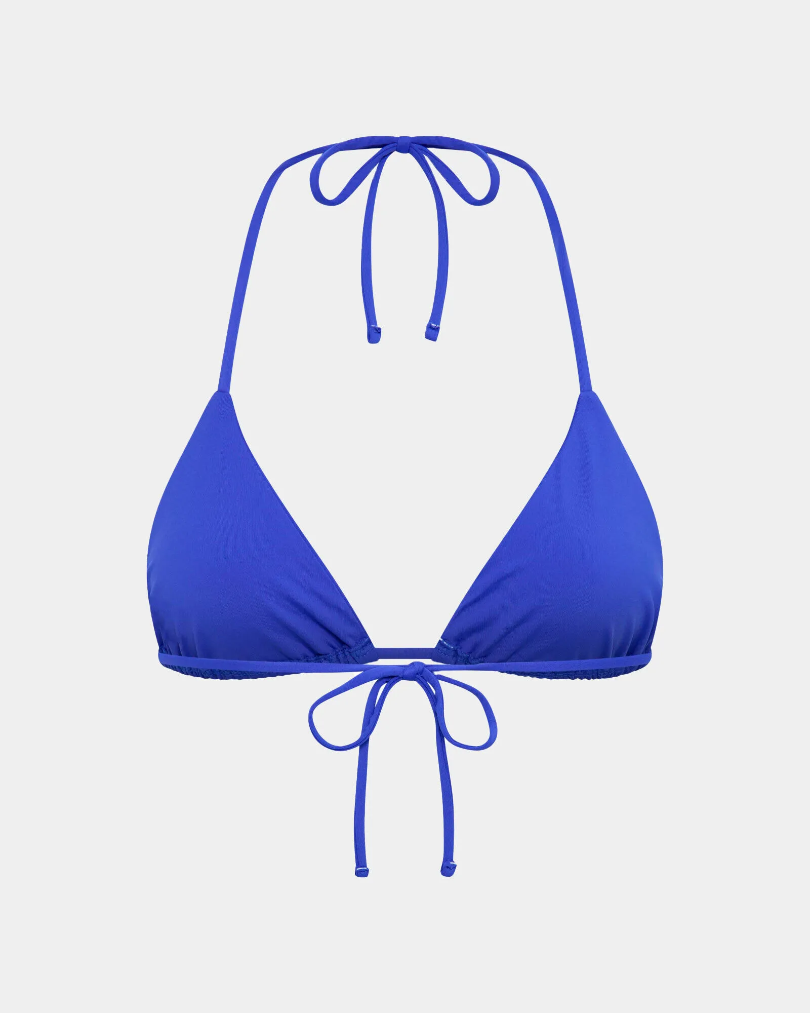 Subtitled Halter Bikini Top in Cobalt Blue