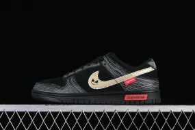 Supreme x Nike SB Dunk Low Black Gold Red XD6188-025