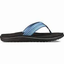 Teva Womens Voya Flip Sandals - Bar Street Multi Blue