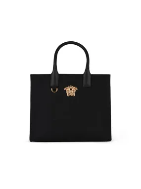 Versace    Versace 'Medusa' Black Cotton Bag