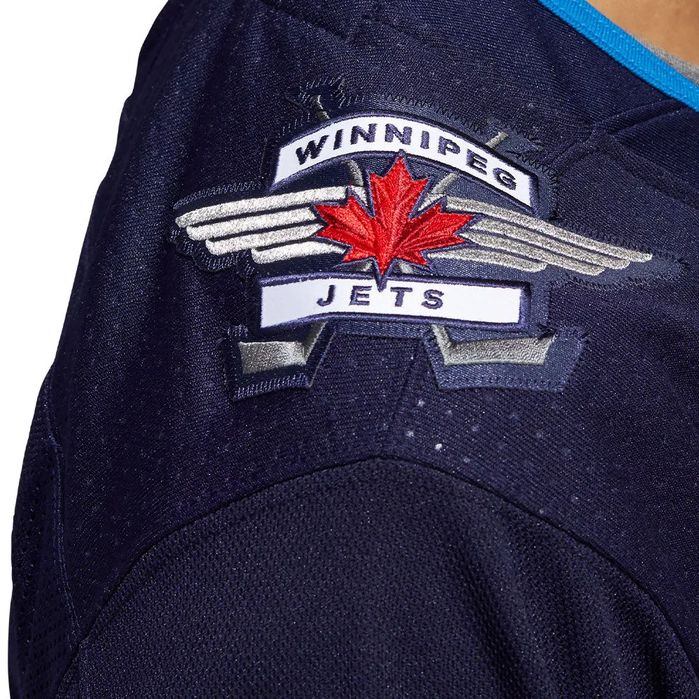 WINNIPEG JETS ADIDAS ADIZERO PRIMEGREEN AUTHENTIC NAVY HOME JERSEY